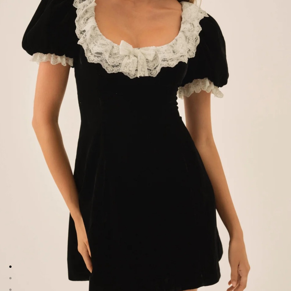 La Vie en Bow Velvet Mini Dress